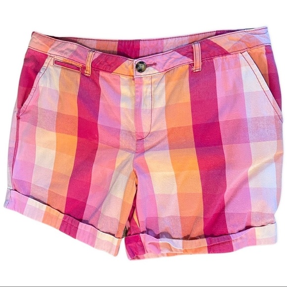 Faded Glory Summer Plaid Chino Shorts - Picture 3 of 6